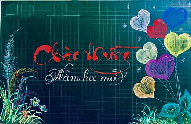 Trang trí bảng lớp đầu năm học mới