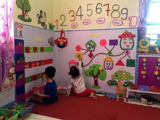 Trang trí góc toán lấy trẻ làm trung tâm