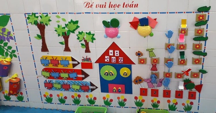 Trang trí góc toán lấy trẻ làm trung tâm